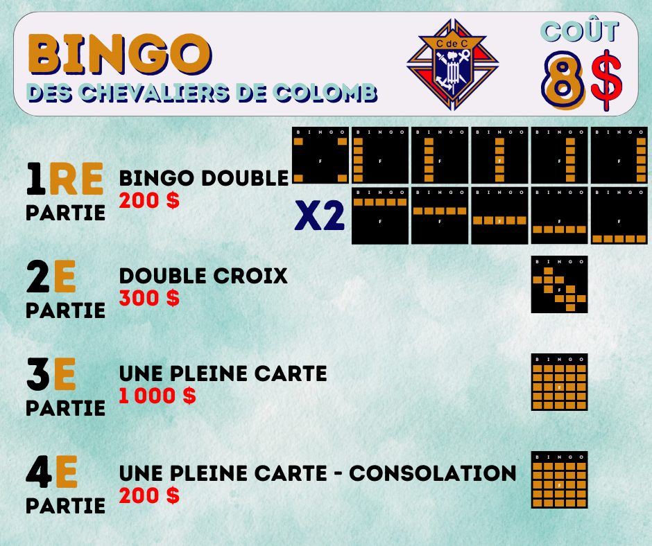 Bingo Des Chevaliers De Colomb Chip Fm