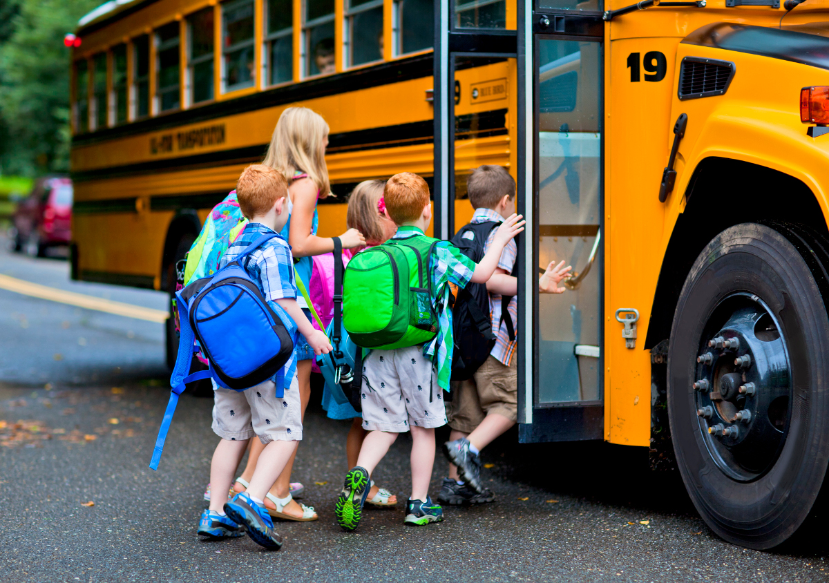 autobus scolaire - élèves