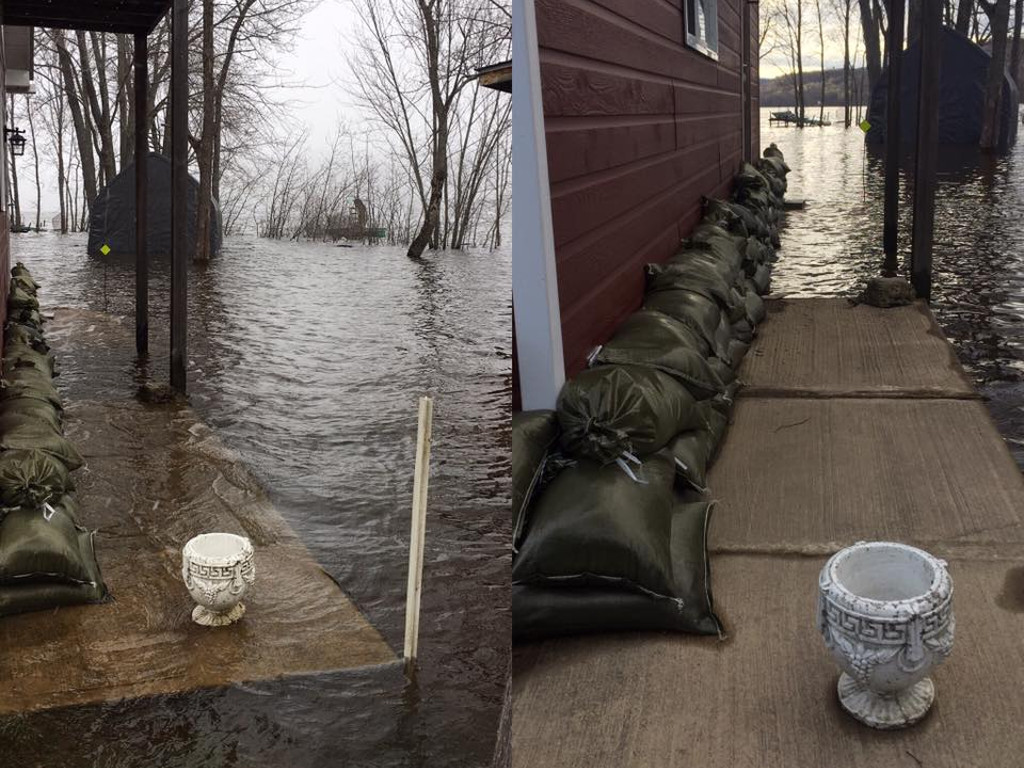 Inondation Pontiac avant/après