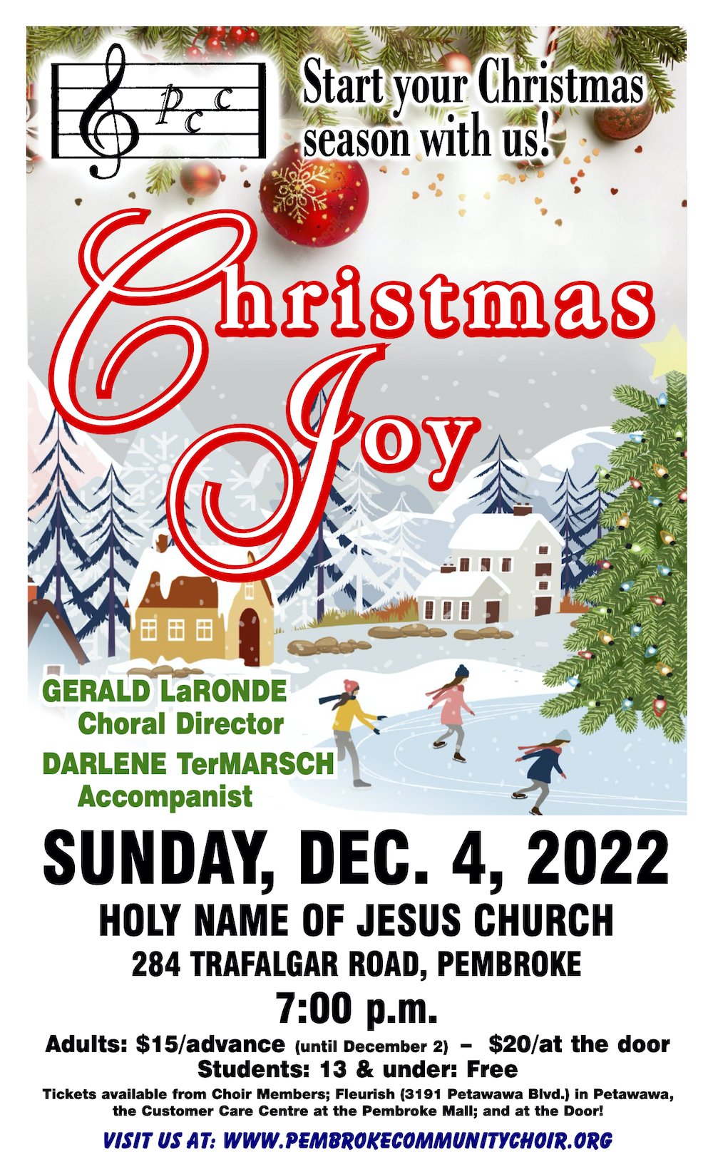Christmas Choir concert on Sunday December 4th