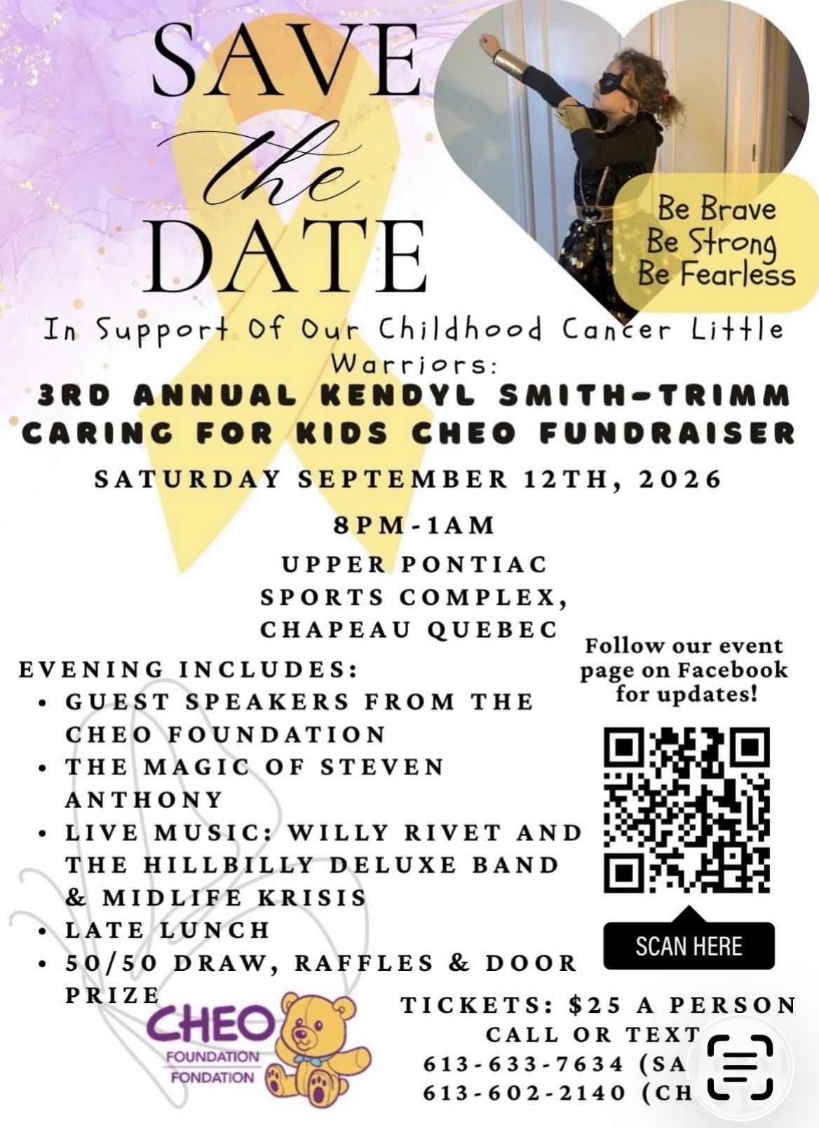 An evening to honor the memory of Kendyl Smith-Trimm and support children with cancer
